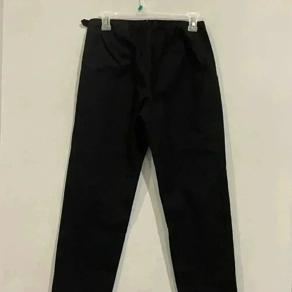 EILEEN FISHER  Black Stretch Pull On Crop Pants Size XS with side pockets - Picture 3 of 4